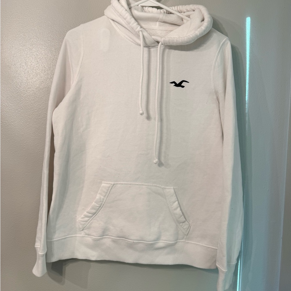Hollister White Hoodie Sweatshirt